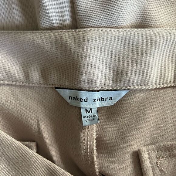 Naked Zebra Women’s Pink Cropped Rayon Spandex Pants Fringe Hem. Size Medium - Picture 4 of 10